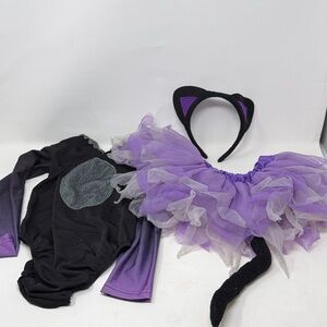 Purple and Black Cat Costume for Kids